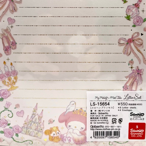 My Melody x Miki Takei Letter Set - Picture 5 of 5